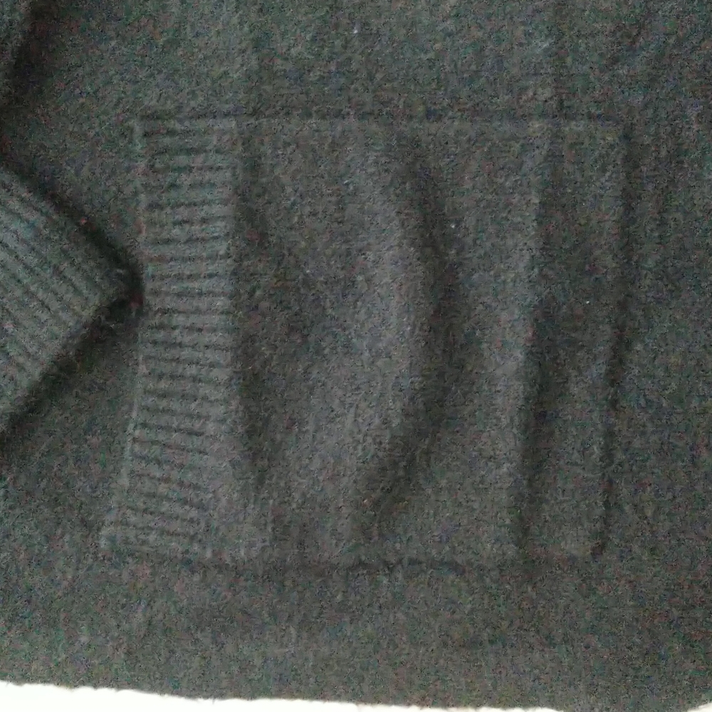 Fuzzy Open Front Sweater Double Pocket - image 5
